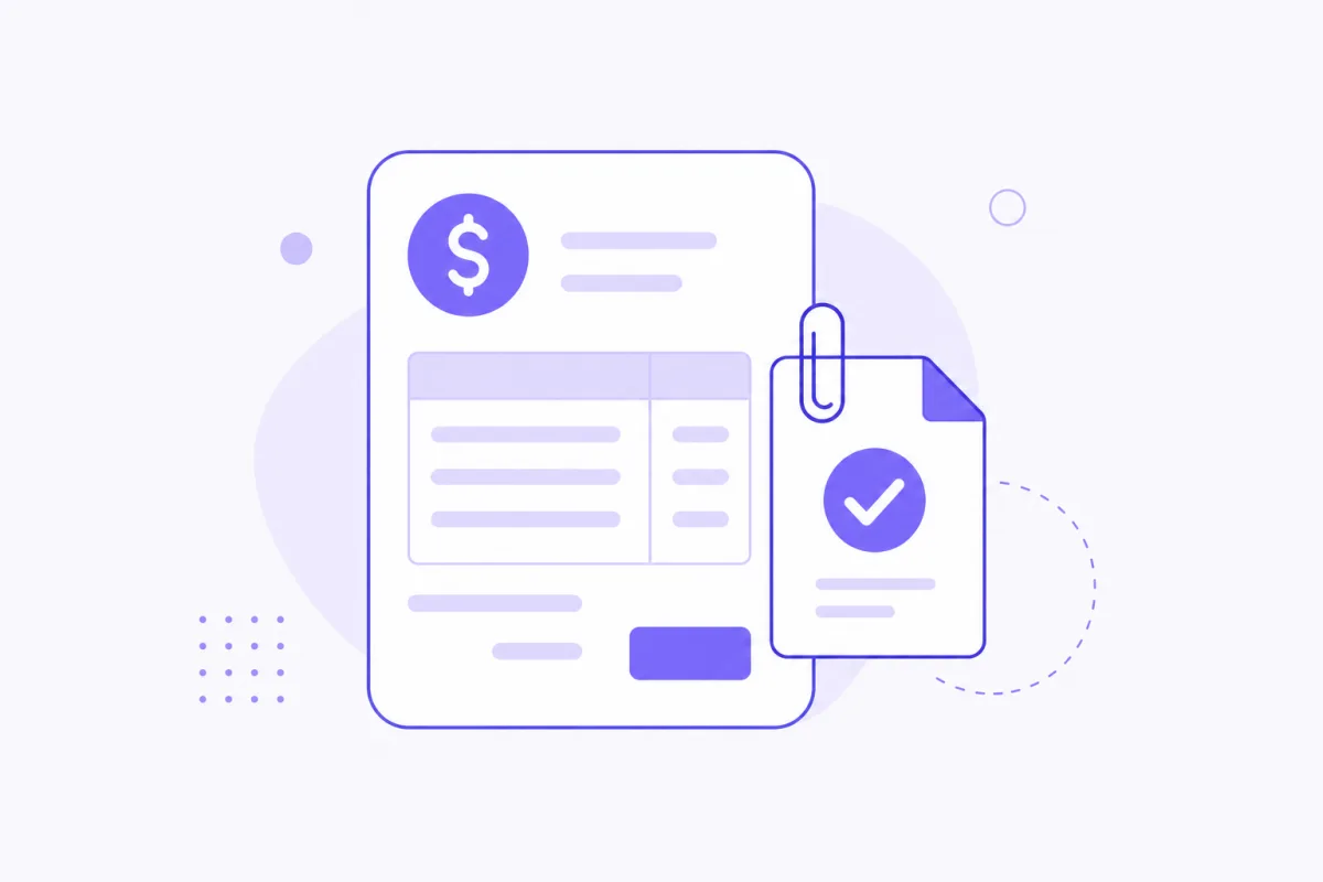 A PDF focus report attached to a freelance invoice